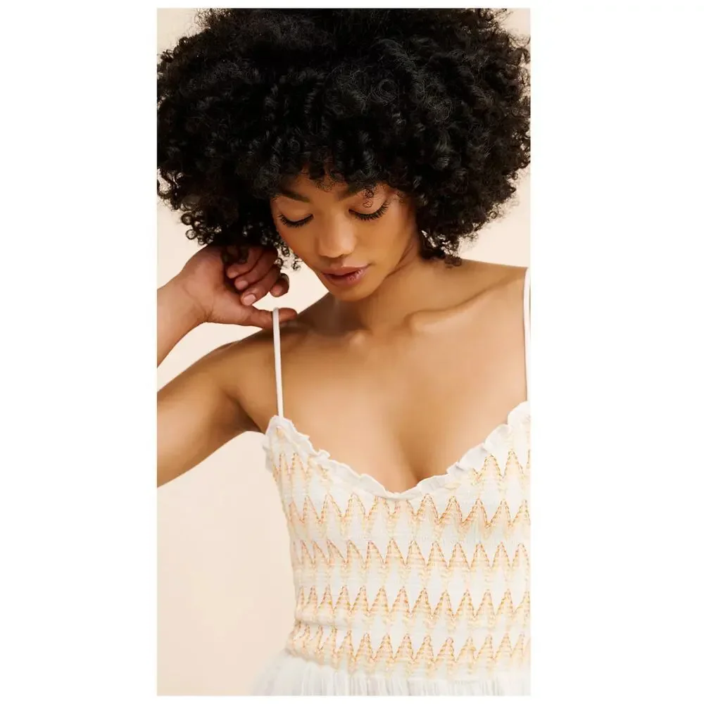 Free People Sweet Nothings Cotton Gauze Midi Sundress Size Small - Picture 4 of 12